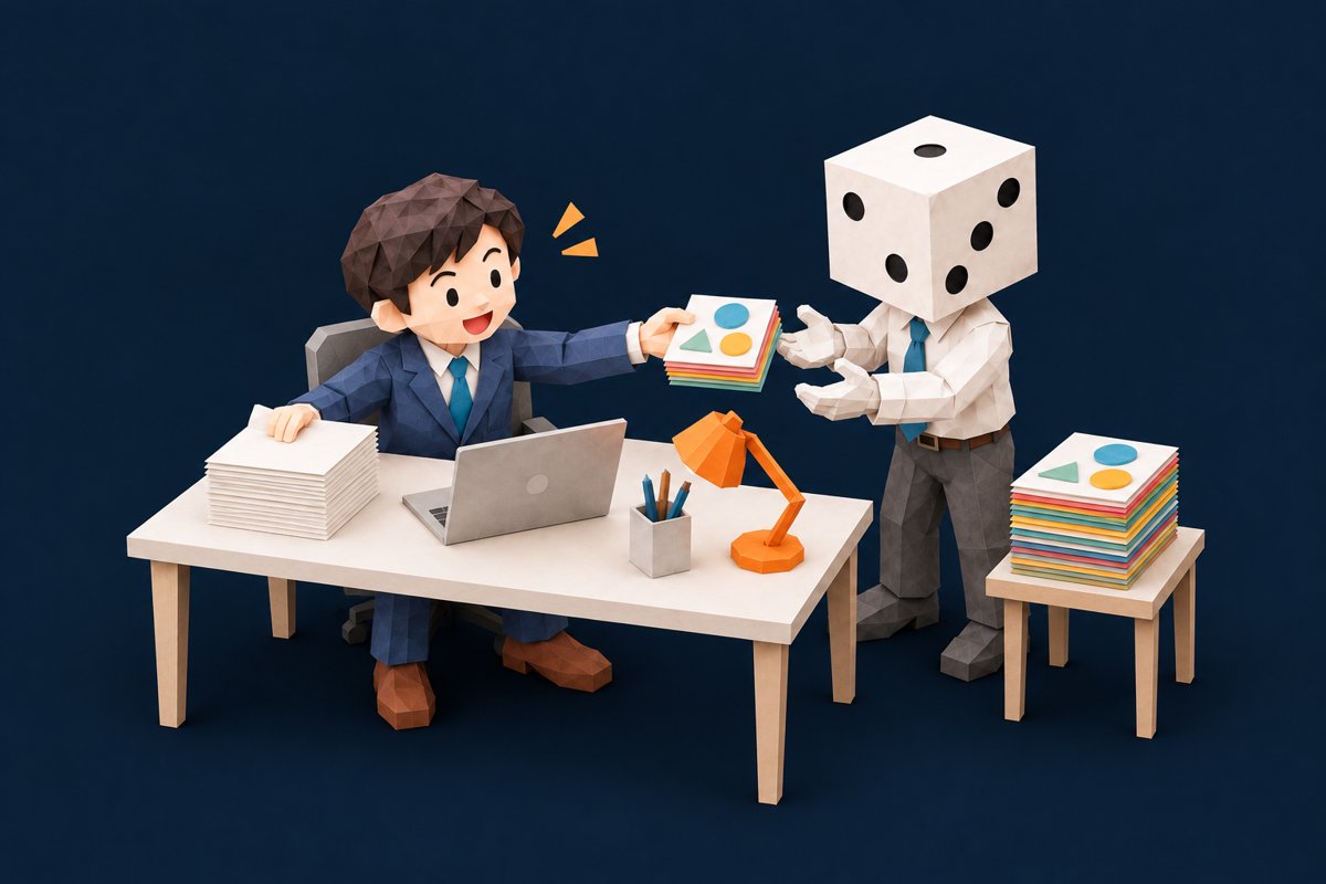 仕事を仕分けて、AIと人に渡す